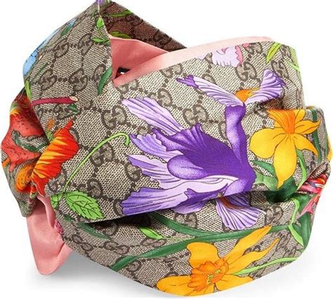 gucci floral headband post malone|Shop Gucci GG Flora Print Headband .